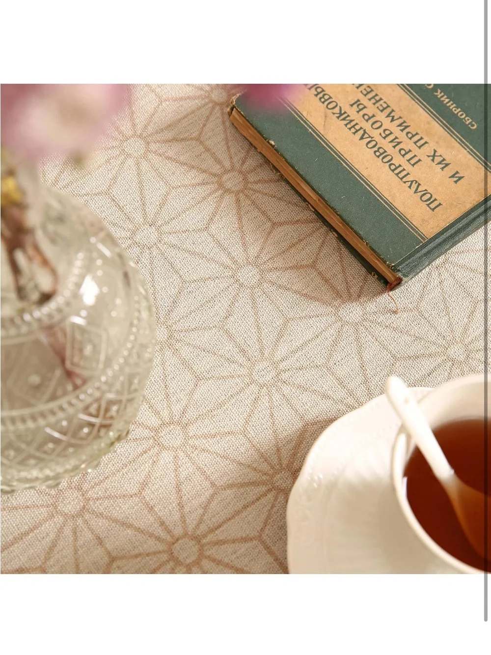 NEW patdrea Vintage French Linen Tablecloth, 55